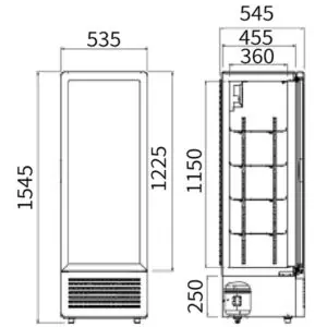 Snow Village Single Glass Door Display Fridge LC-230