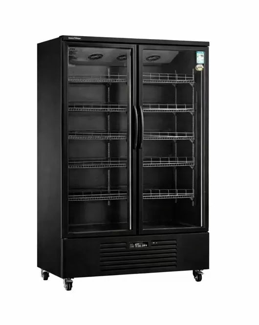 Double Glass Door Display Fridge LC-1000FX(Black)