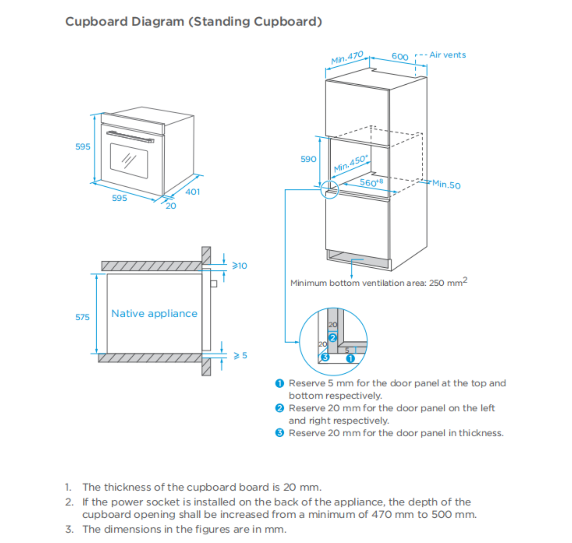 Midea 60L 6 Func 60cm Oven with Air Fryer