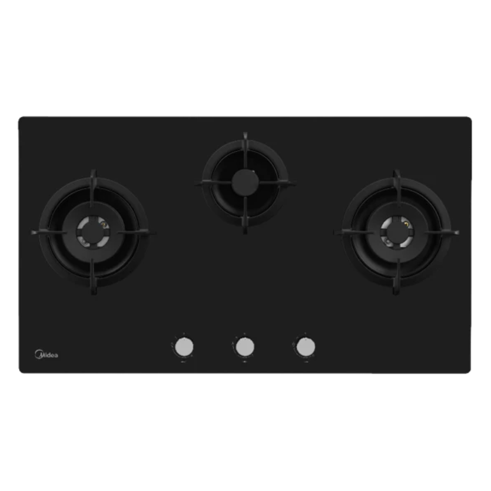Midea Black Glass Gas Cooktop 3 Zones