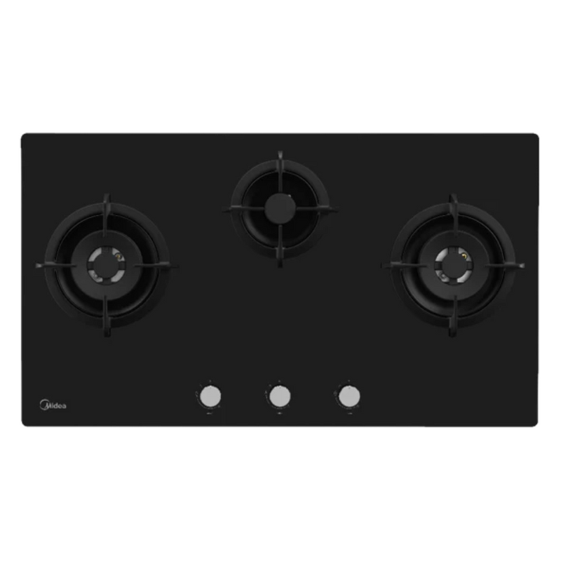 Midea Black Glass Gas Cooktop 3 Zones