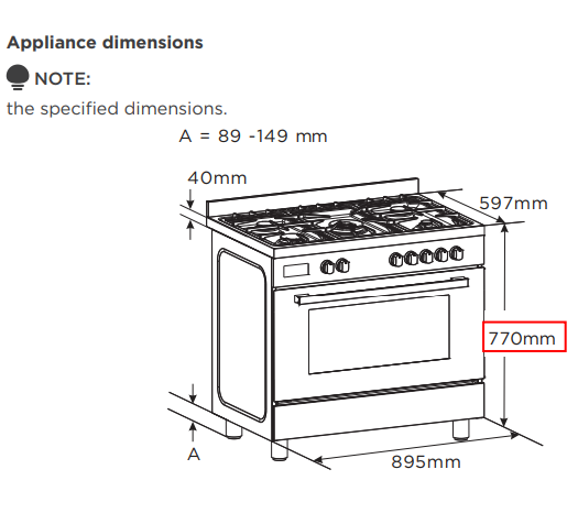 Midea 90cm Freestanding Stove with Gas Cooktop | 109L Oven & Sleek Design | Midea Kitchen Appliances NZ
