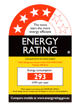 Midea 338L Top Mount Fridge Freezer MDRT490MTF45AP