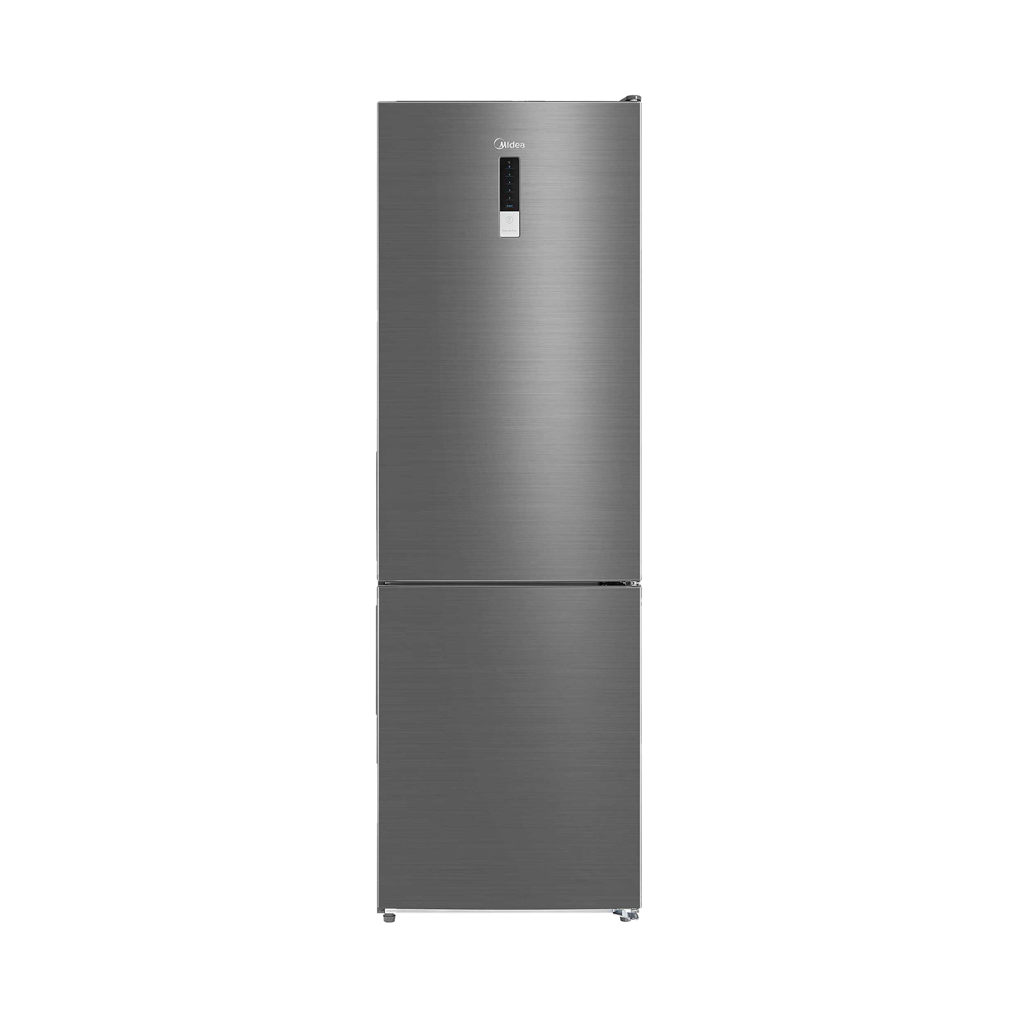 MIDEA 309L Bottom Mount Fridge Freezer Stainless Steel