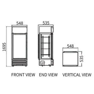 Snow Village Single Glass Door Display Fridge LC-228(A)