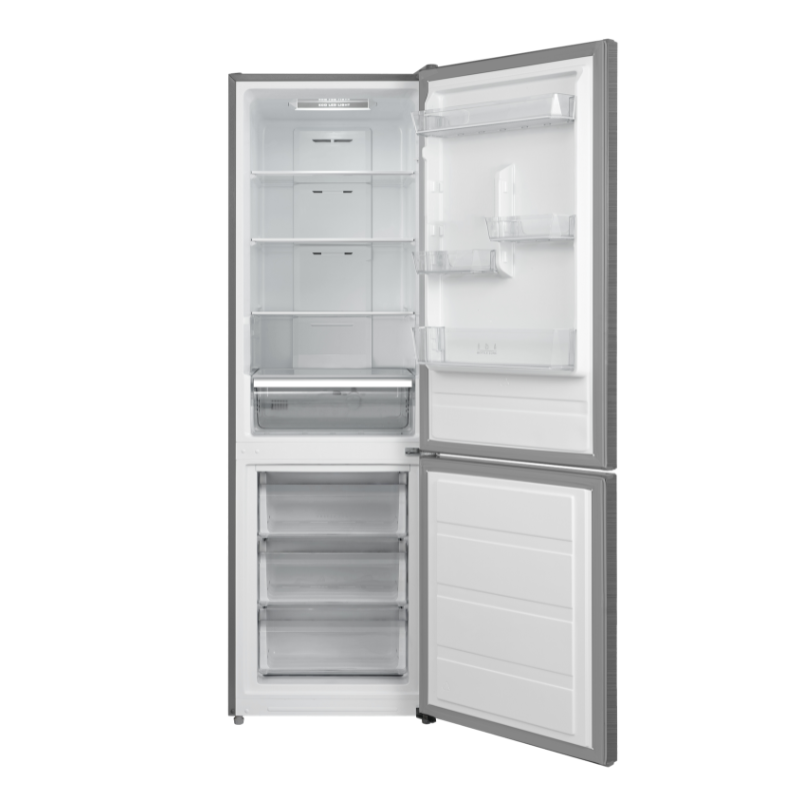 MIDEA 309L Bottom Mount Fridge Freezer Stainless Steel