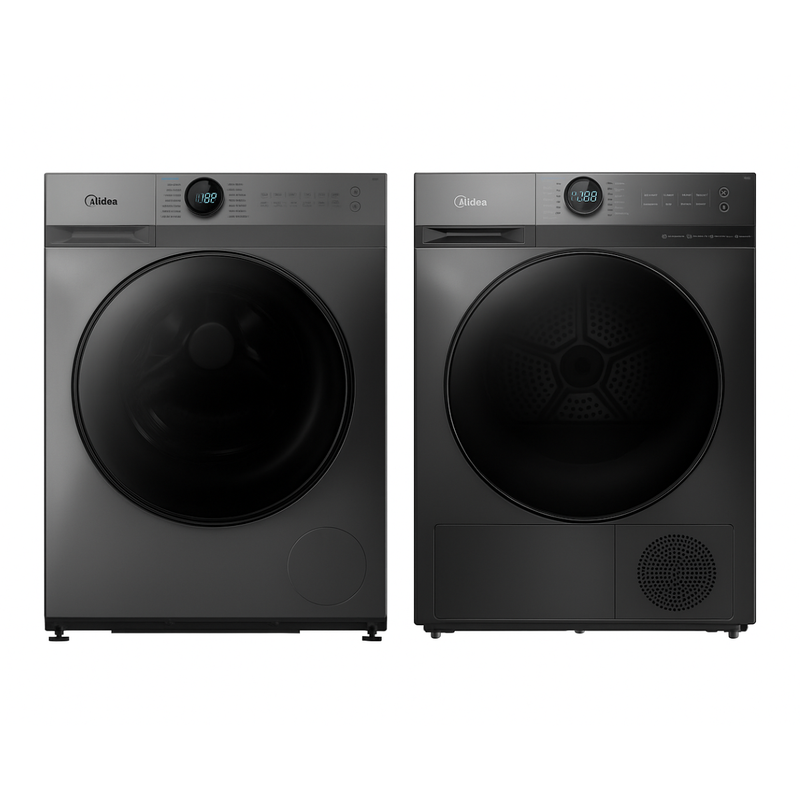 Midea Laundry Combo - 9KG Steam Wash Front Load Washing Machine + 9kg Heat Pump Dryer