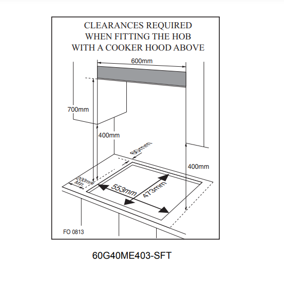Midea 60cm Gas Cooktop Stainless Steel 60G40ME403-SFT