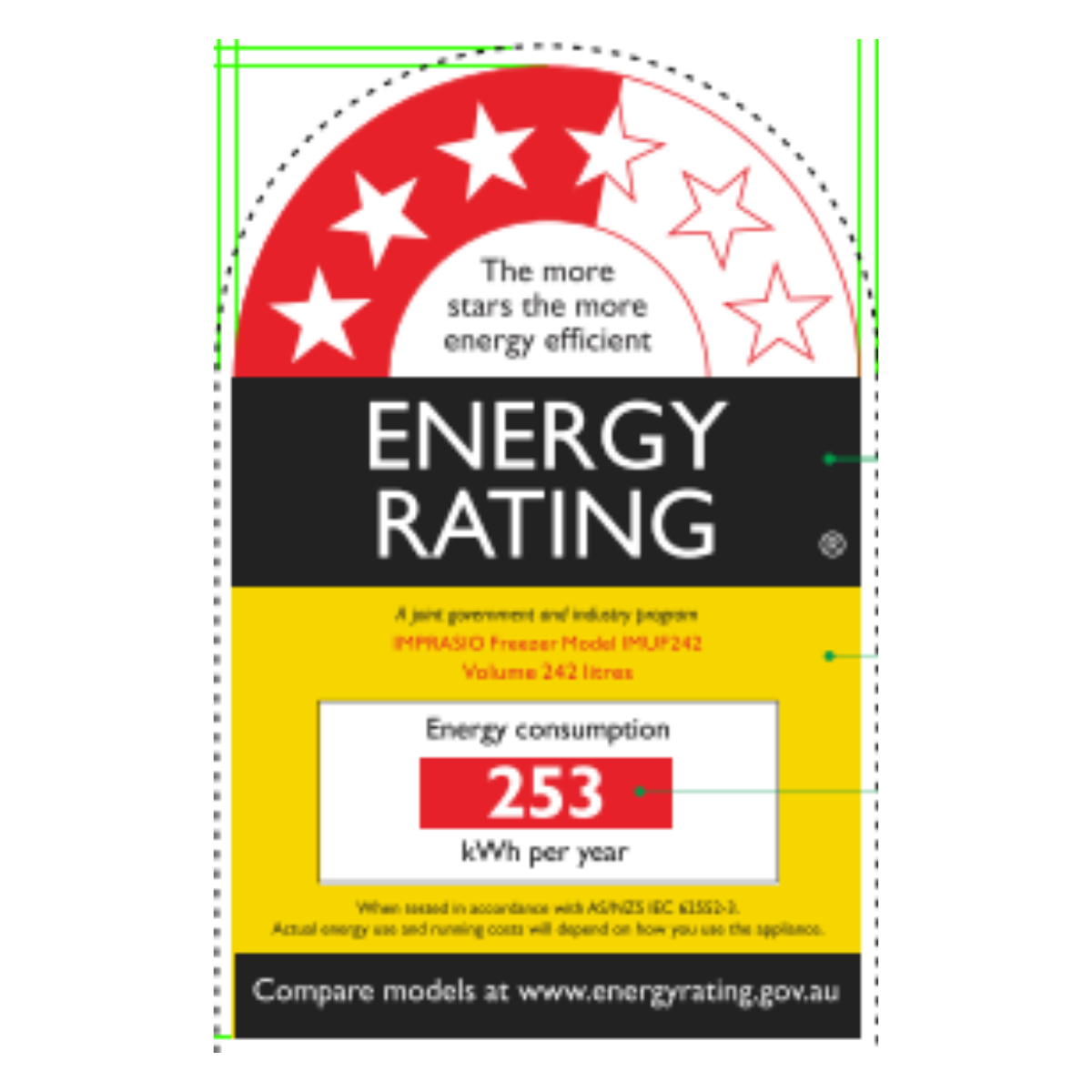 Imprasio 242L Upright Freezer