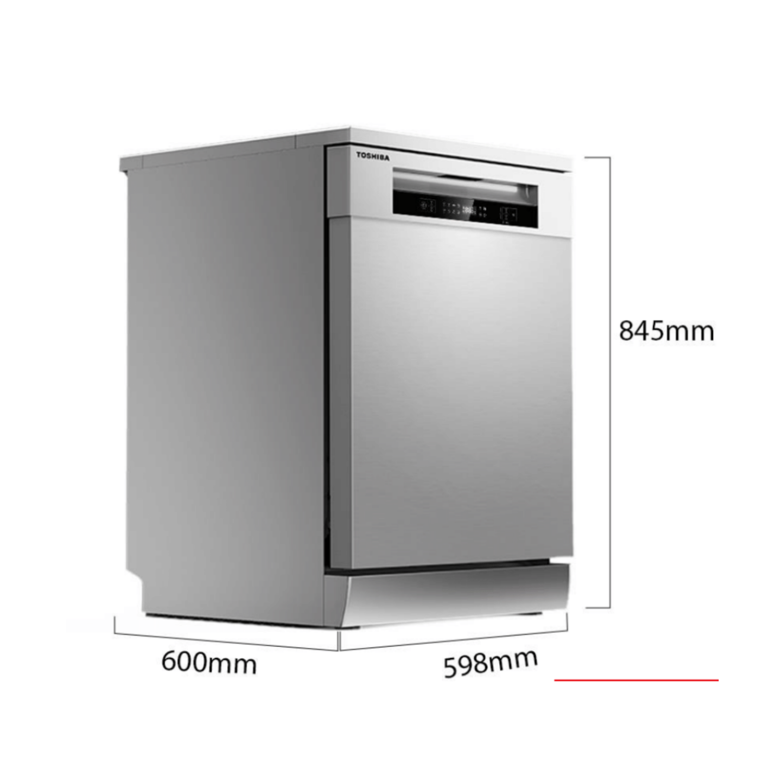 Toshiba 15 Place Settings Freestanding Dishwasher with 4-year Warranty- dishwasher