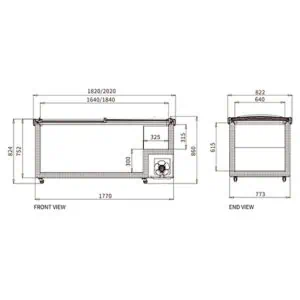 Snow Village Supermarket Island Freezer SD/SC-2000RS