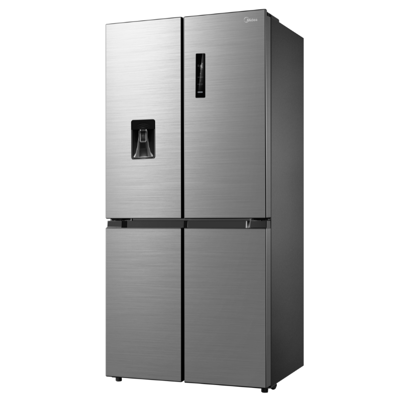 Midea 470L Cross Door Fridge Freezer Stainless Steel with Water Dispenser