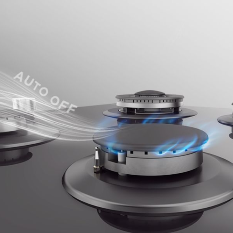 Midea 60cm Gas Cooktop Black Tempered Glass With Timer 60GH096 - Midea NZ