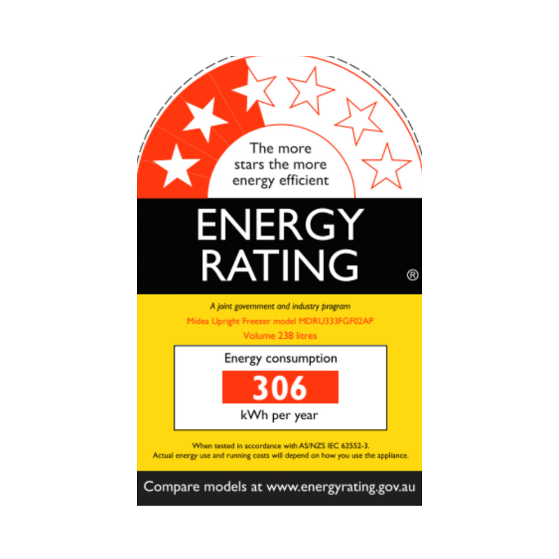 Midea 238L Upright Fridge/Freezer Dual Model MDRU333FGF02AP - Midea NZ
