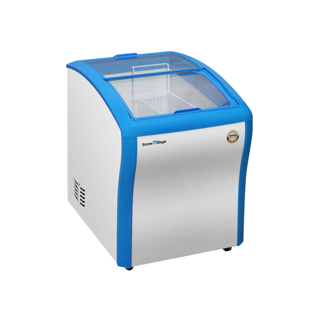 Snow Village Glass Sliding Lids Dual Temperature Chest Freezer SD/SC-1 ...