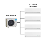 Midea Multi Split Heat Pumps Combo - 10.5 kW Outdoor Unit MULMI0511B + Indoor Units