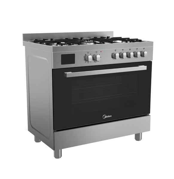 Midea 90cm Freestanding Stove with Gas Cooktop | 109L Oven & Sleek Design | Midea Kitchen Appliances NZ - 36QMS5GP48