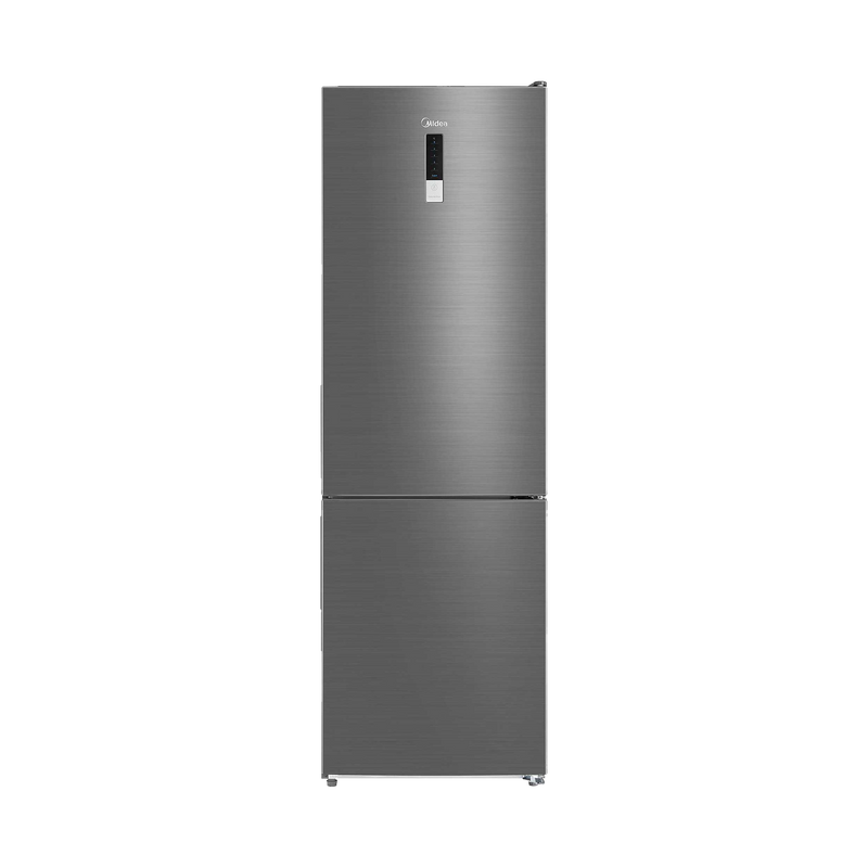 MIDEA 309L Bottom Mount Fridge Freezer Stainless Steel