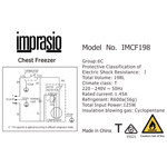 Imprasio 198L Chest Freezer - White Color