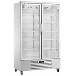 Snow Village Double Glass Door Display Fridge LC-1200FX