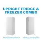 Midea Upright Fridge & Freezer Combo - 237L Upright Fridge + 172L Upright Freezer