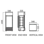 Snow Village Single Glass Door Display Fridge LC-228(A)