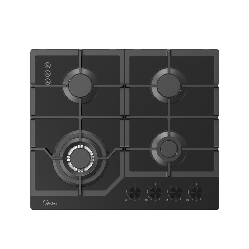 Midea 60cm Gas cooktop Black glass MCG601GBL