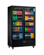 Double Glass Door Display Fridge LC-1200FX（Black）
