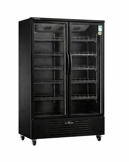 Double Glass Door Display Fridge LC-1200FX（Black）