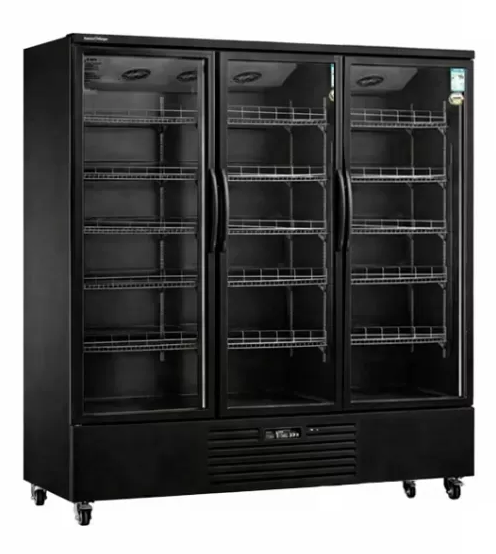 Triple Glass Door Display Fridge LC-1500FX（Black）