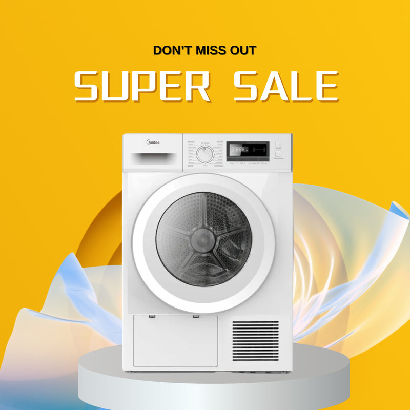 Midea 8KG Heat Pump Tumble Dryer with 7 Stars - White Color