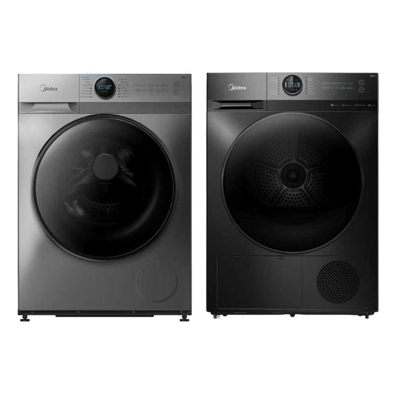 Midea Laundry Combo  - 9KG Steam Wash Front Load Washing Machine + 9kg Heat Pump Dryer