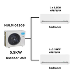 Midea Multi Split Heat Pumps Package - 5.5 kW Outdoor Unit MULMI0250B + Indoor Units