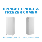 Midea Upright Fridge & Freezer Combo - 237L Upright Fridge + 172L Upright Freezer