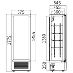 Snow Village Single Glass Door Display Fridge LC-310