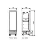Snow Village Single Glass Door Display Freezer LD-620FX