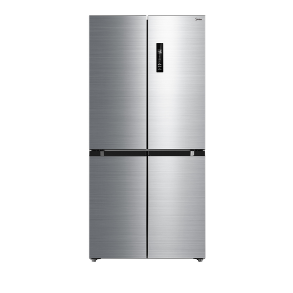 Midea 470L Cross Door Fridge Freezer Stainless Steel