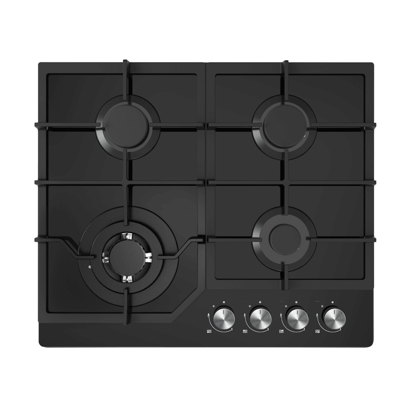 Midea 60cm Gas Cooktop Black Glass 60G40ME084-GFT - Midea NZ